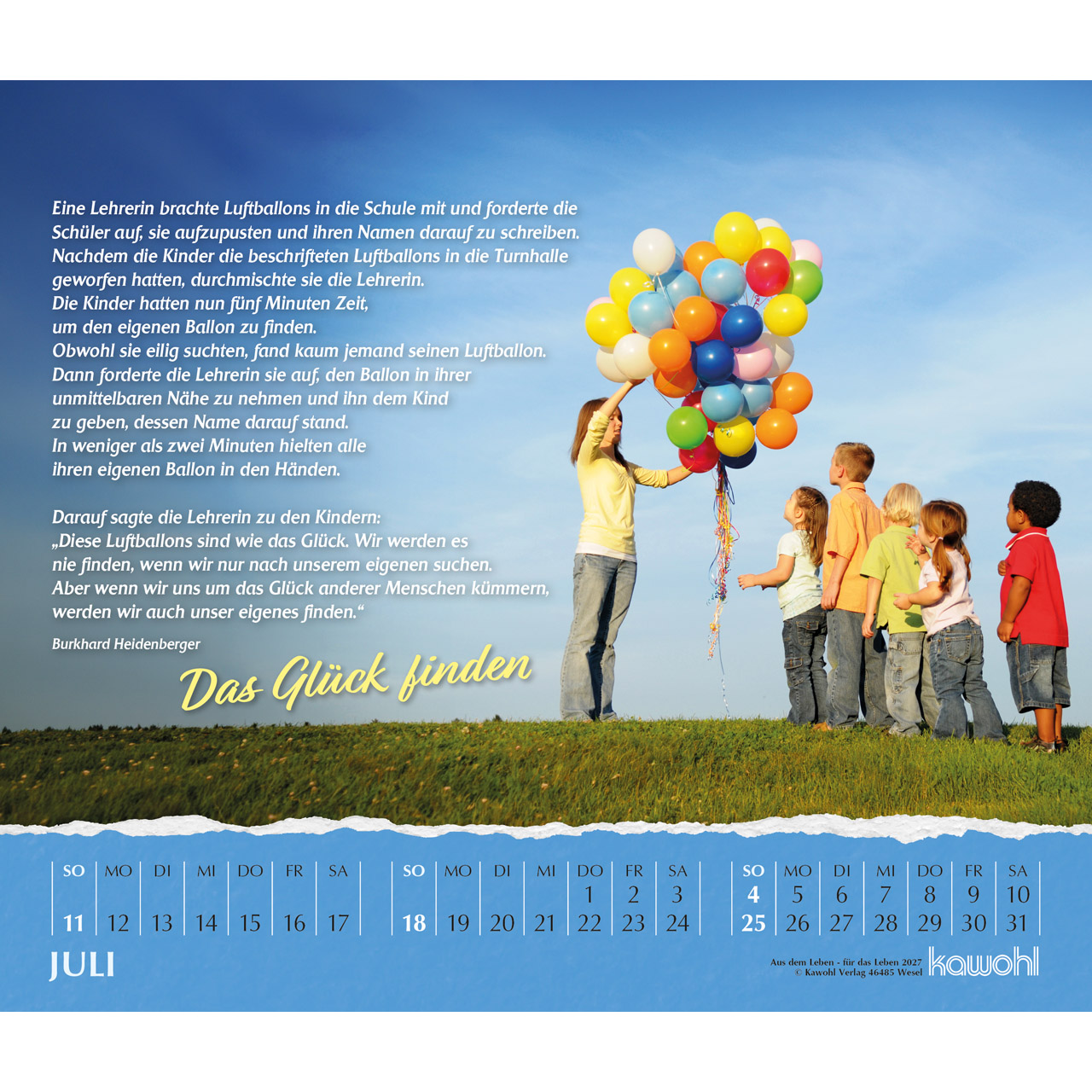 Postkartenkalender - Aus dem Leben - für das Leben 2027