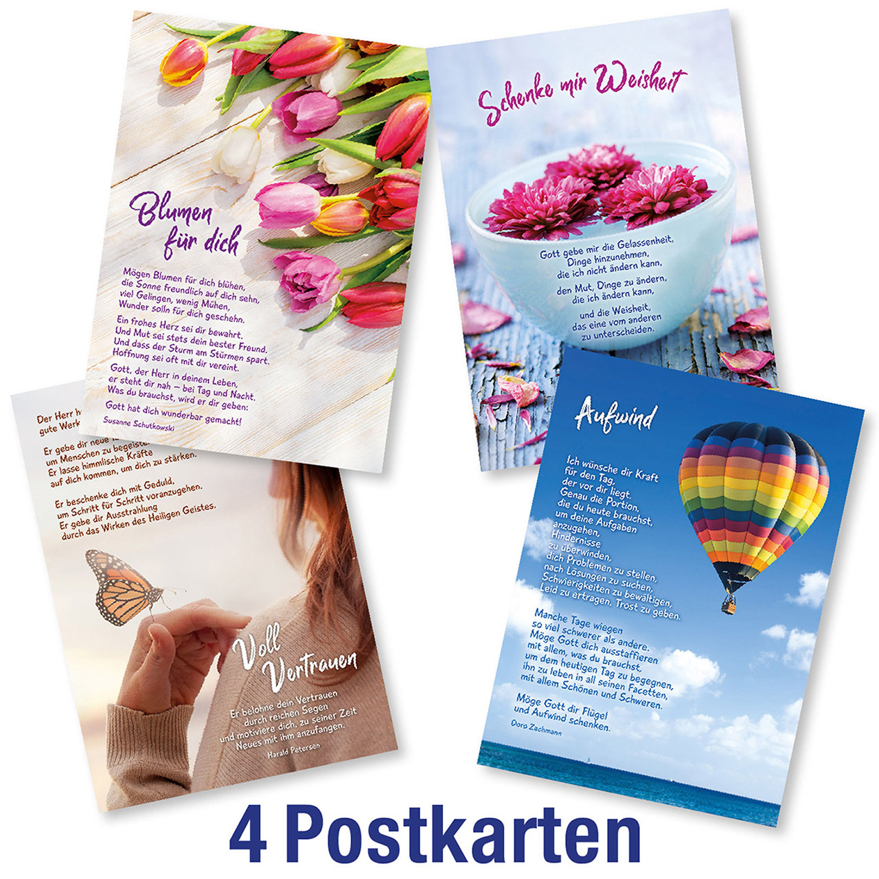 Postkartenserie 4 x 1 Mutmacher-Motive