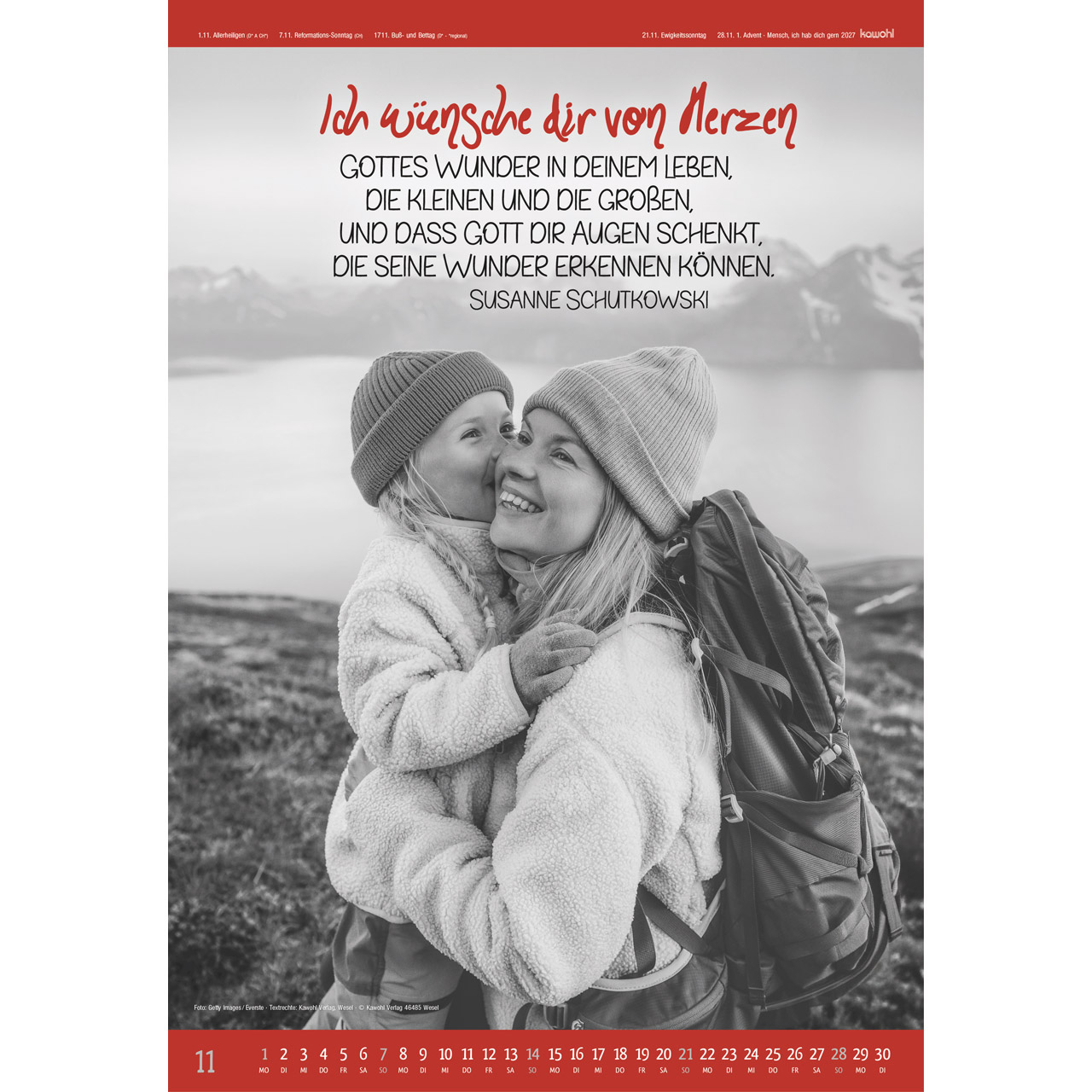 Wandkalender - Mensch ich hab dich gern 2027