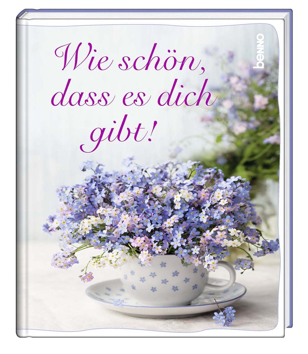 Geschenkbuch - Wie schön, dass es dich gibt! - Tasse Blüten Blumen Vergissmeinnicht