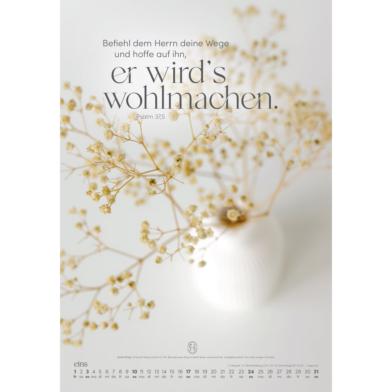 Wandkalender - Sein Wort. Dein Weg. 2027