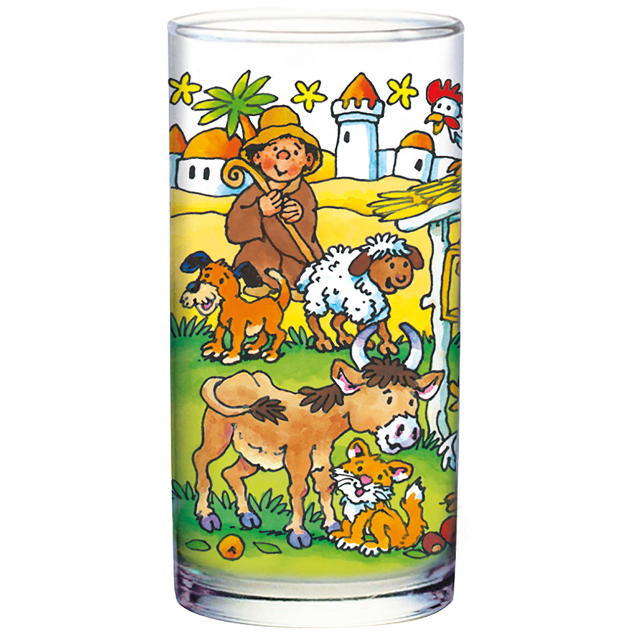 Trinkglas - Weihnachtsfreude wünsche ich Dir - Weihnachtskrippe - Krippe