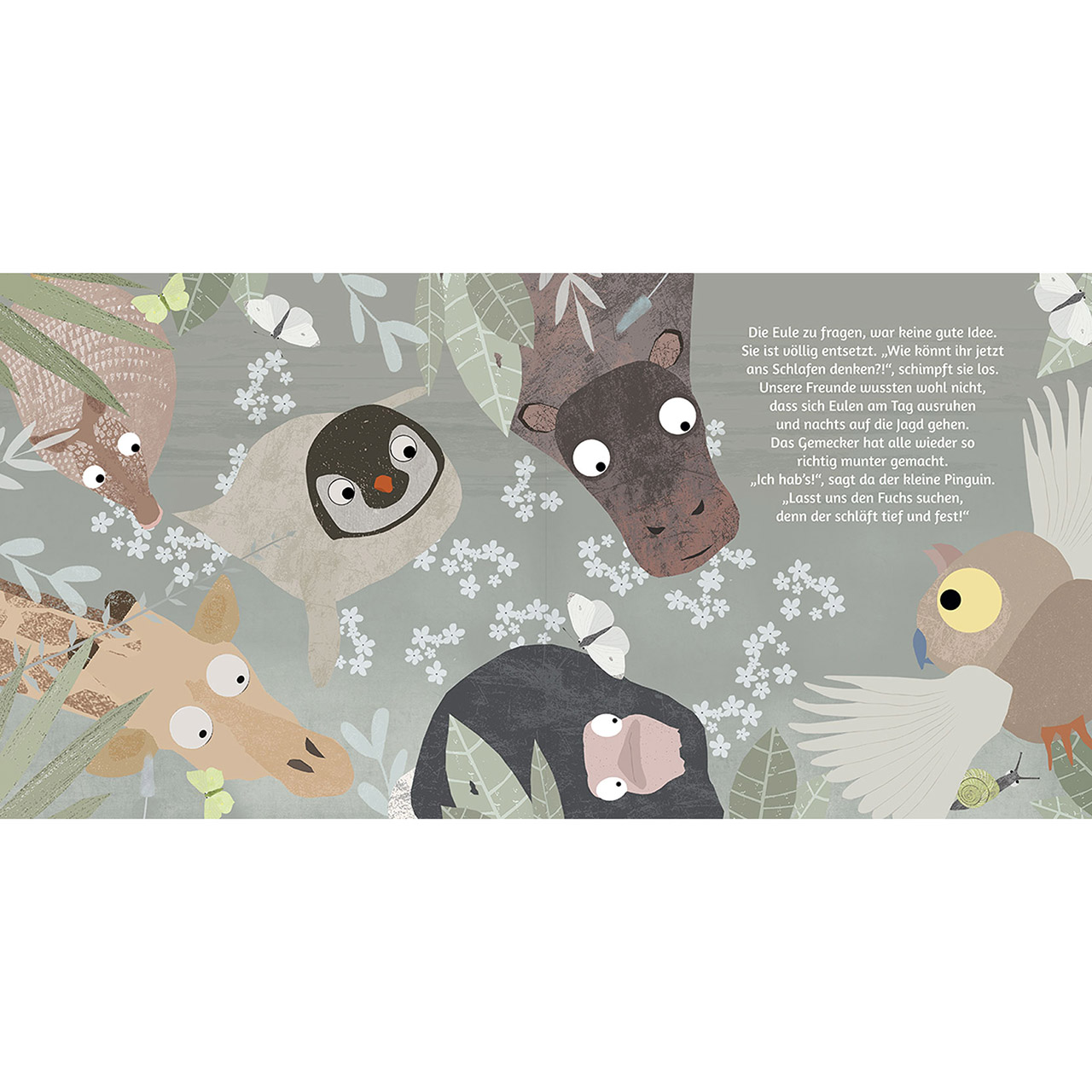Geschenkbuch - Wunderbare gute Nacht - Pinguin Füchse Schmetterlinge Mond