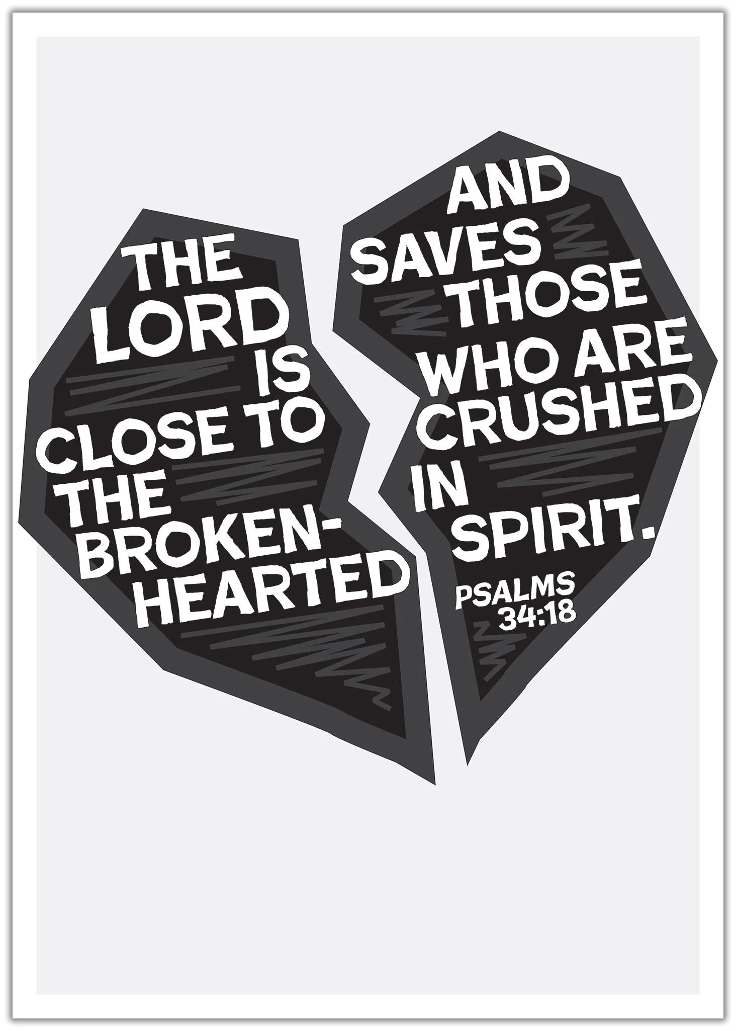 Poster - Poster A3 'Brokenhearted' - Gebrochenes Herz