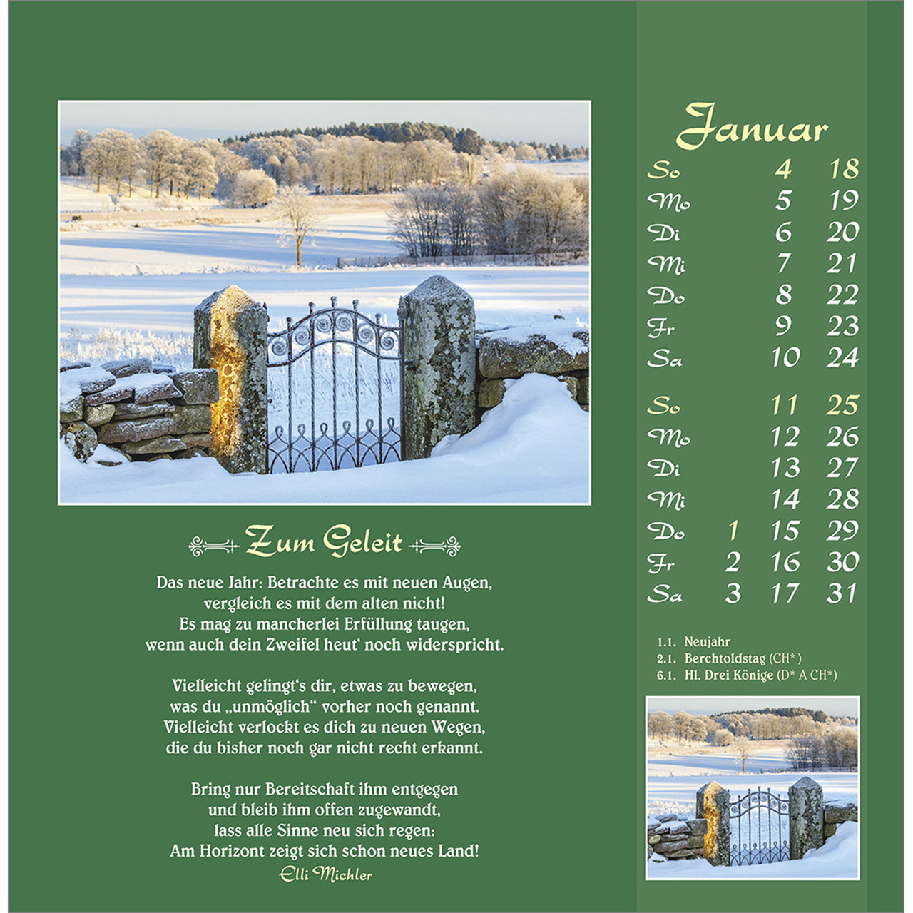 Postkartenkalender - Gute Wünsche sollen dich begleiten 2026