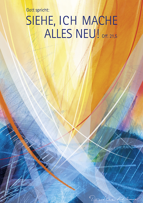 Jahreslosung 2026 - Kunstblatt "Hoffnungsvoll" 40x60cm