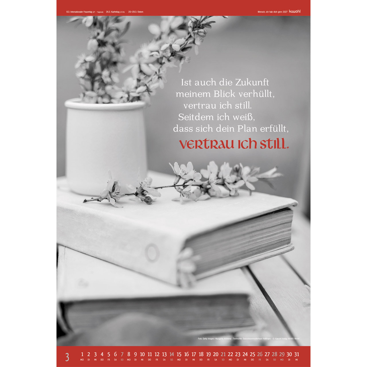 Wandkalender - Mensch ich hab dich gern 2027