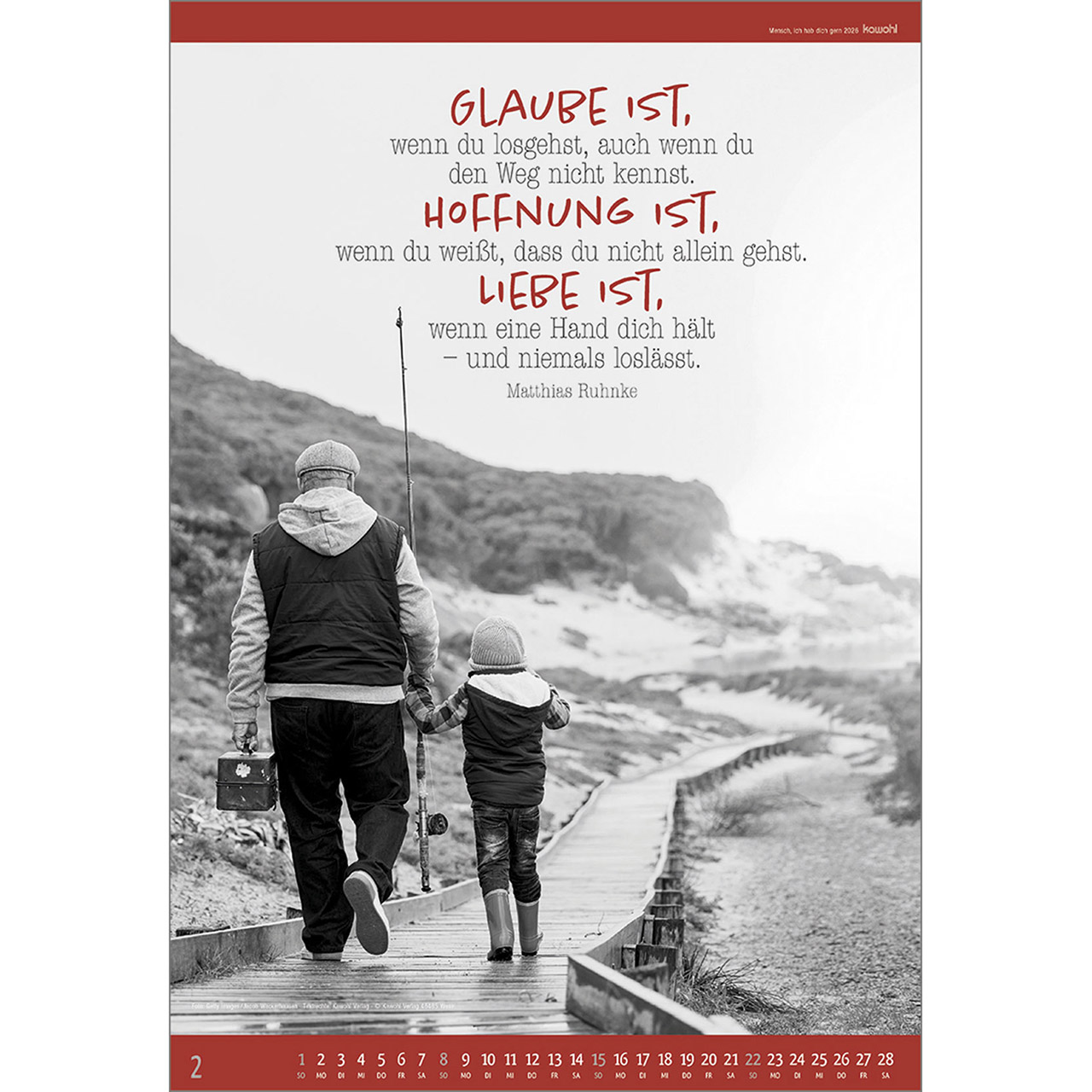 Wandkalender - Mensch ich hab dich gern 2026