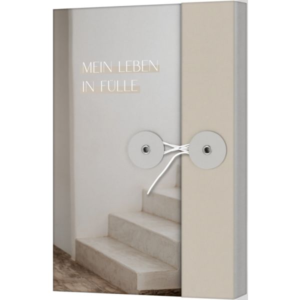 Notizbuch - Notizbuch mit Knopf 'Mein Leben in Fülle' - Treppe Buch