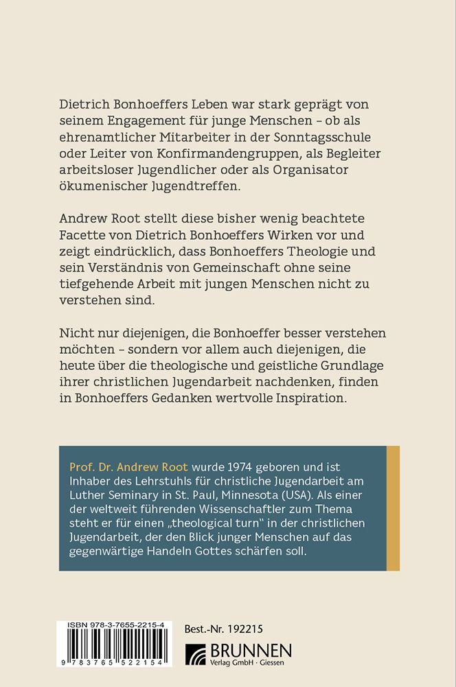 Buch - Dietrich Bonhoeffer und die Jugendarbeit
