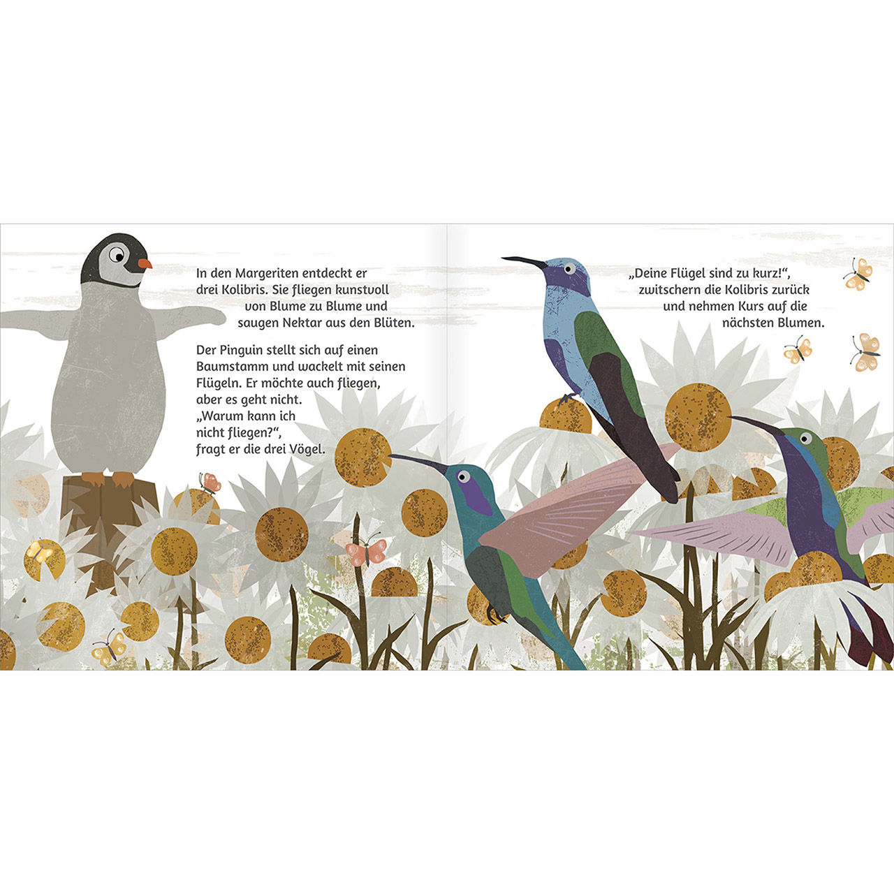 Geschenkbuch - So wunderbar bist du - Igel Rotkehlchen Schmetterlinge Stein Blumen