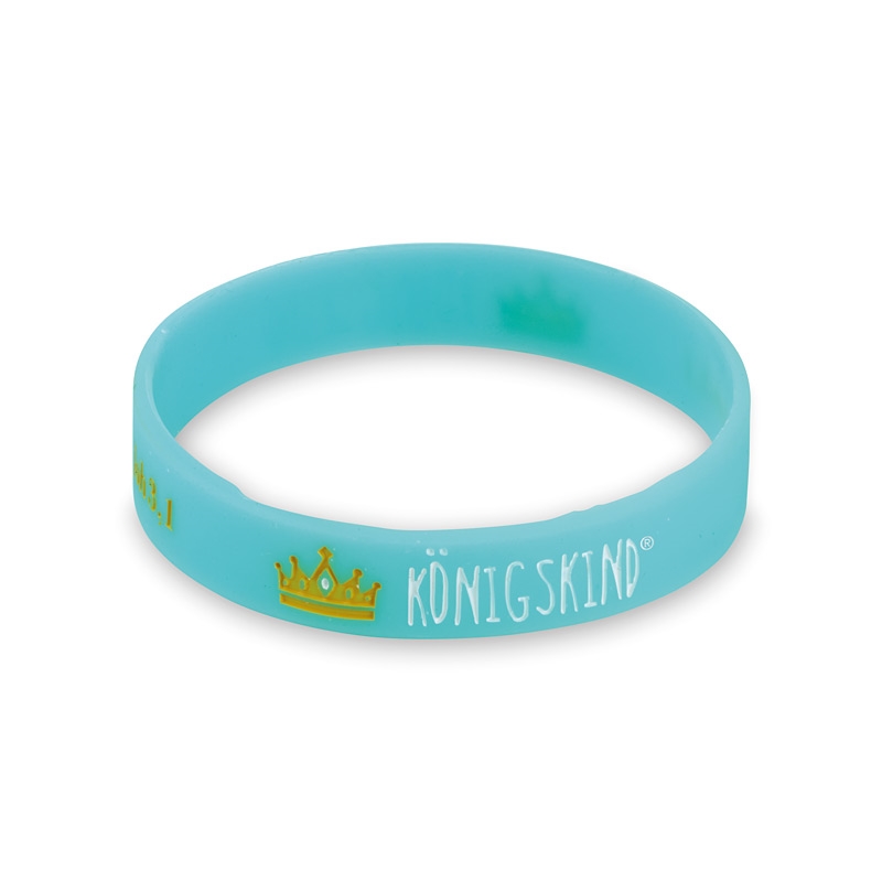 Armband - Silikon-Armband 'Königskind' türkisgrün