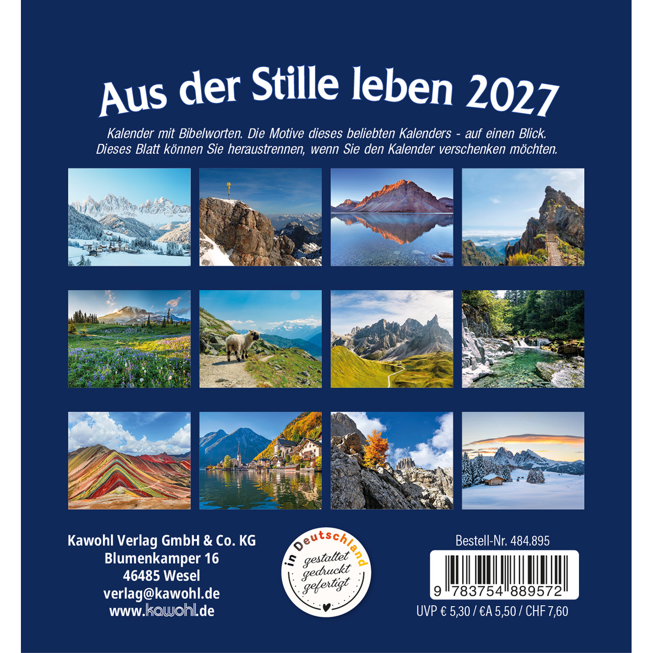 Aufstellkalender - Aus der Stille leben 2027