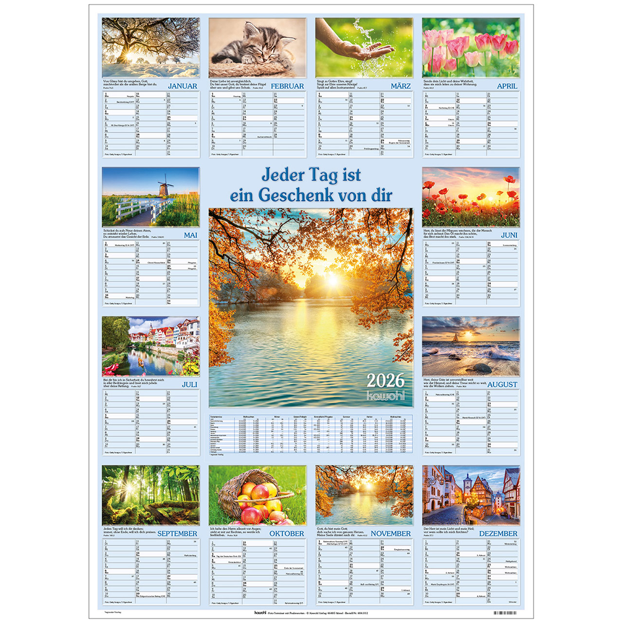 Poster-Terminer: Jeder Tag ist ein Geschenk von dir 2026