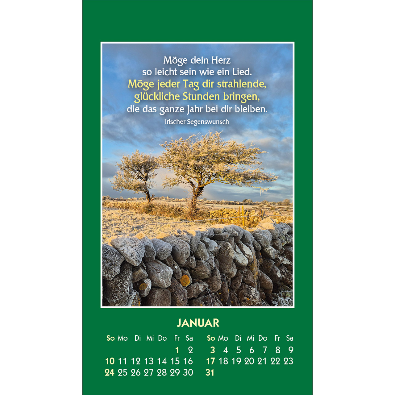 Aufkleberkalender - Möge Gott deinen Tag segnen 2027