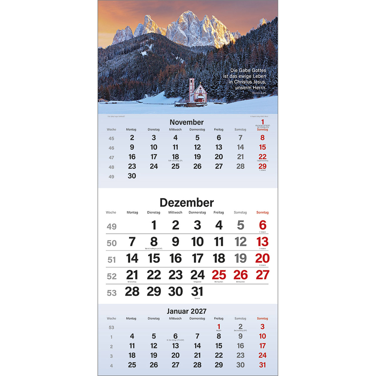 Terminkalender - Gott segne meinen Tag 2026