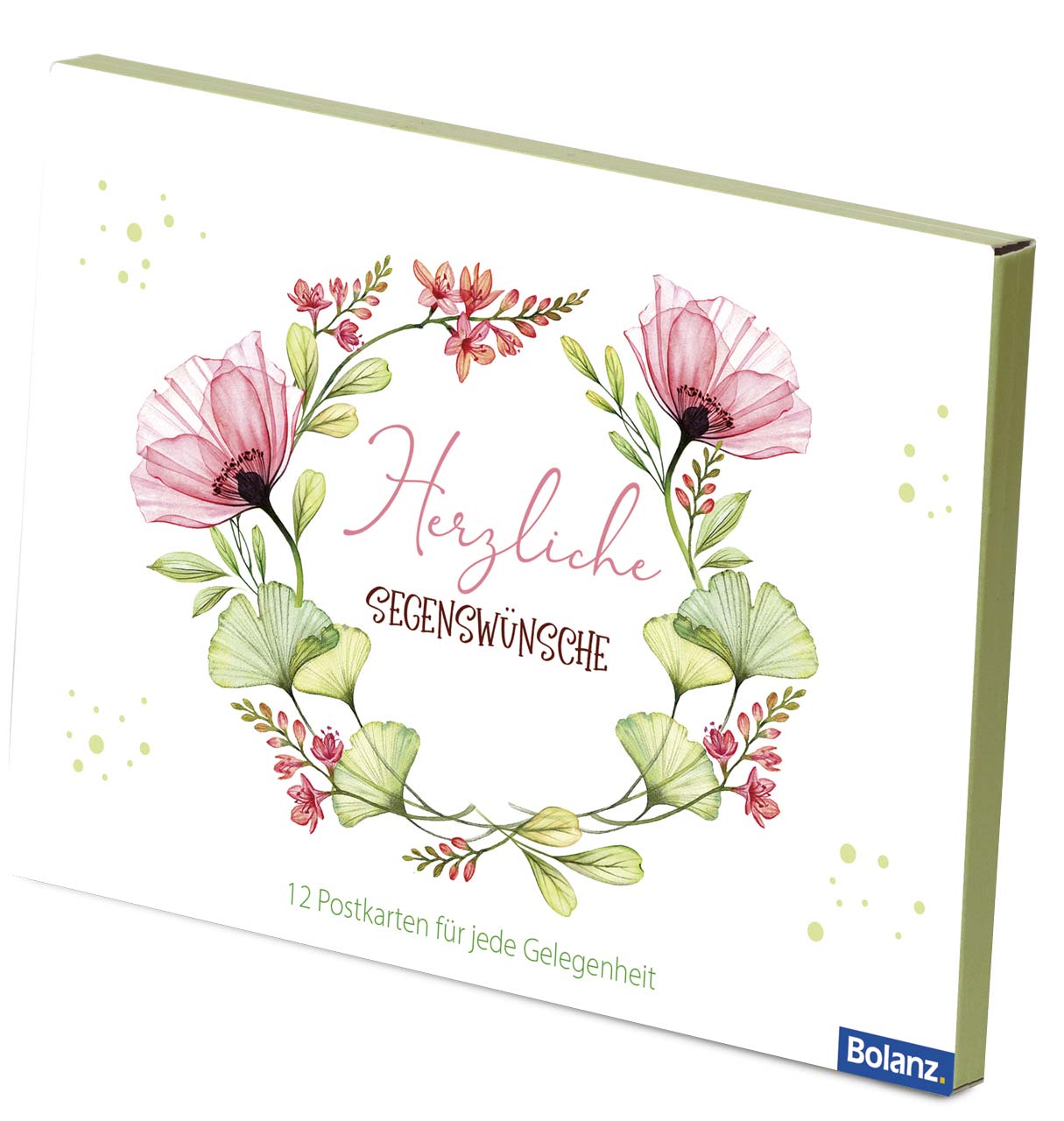 Karten-Box - Postkartenbox 'Lovely' - Box Blumen Blüten Blätter
