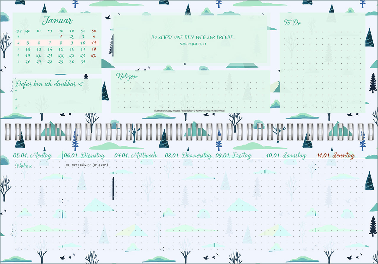 Tischkalender - Meine fröhlich-bunte Segenswoche 2026
