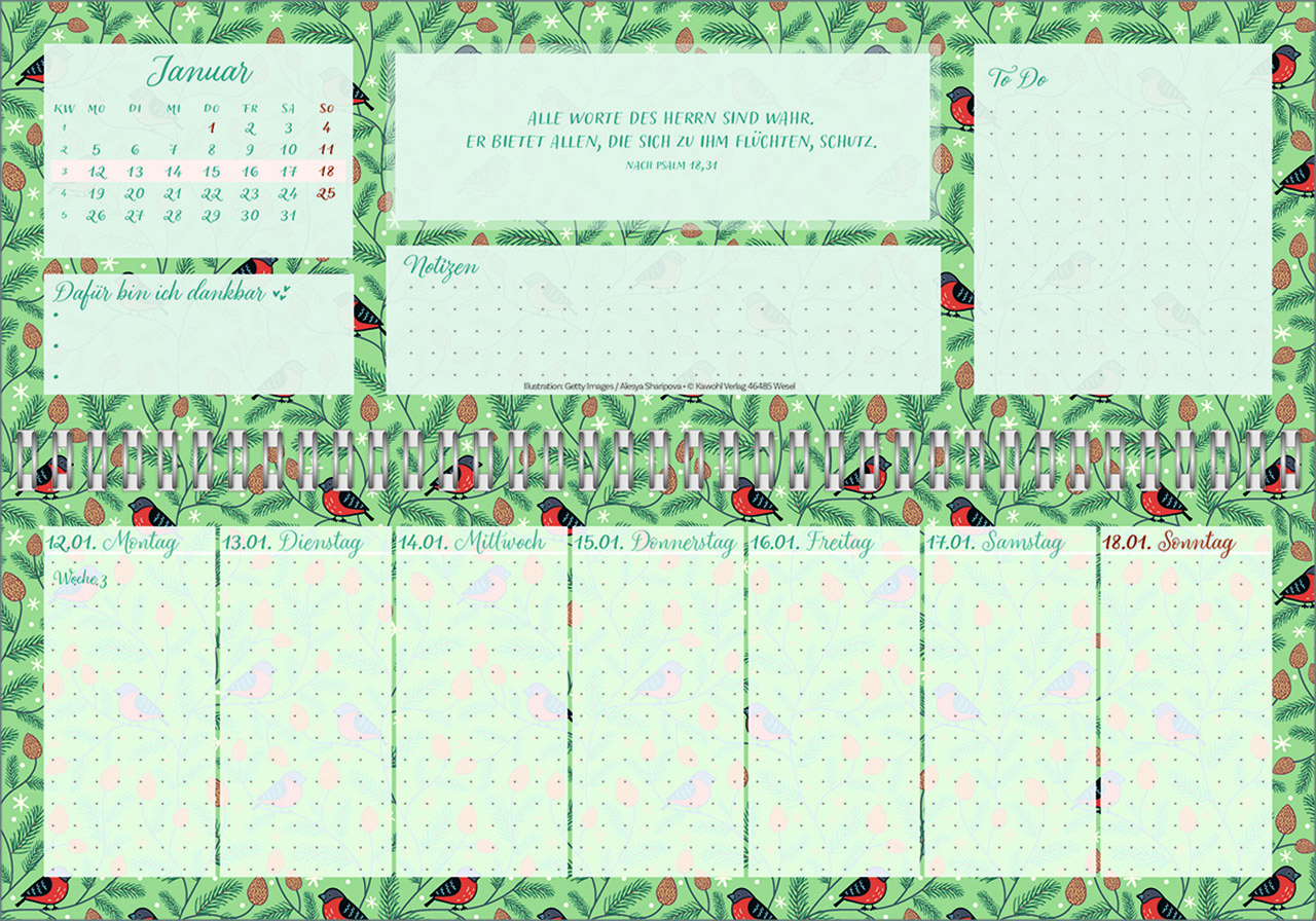Tischkalender - Meine fröhlich-bunte Segenswoche 2026