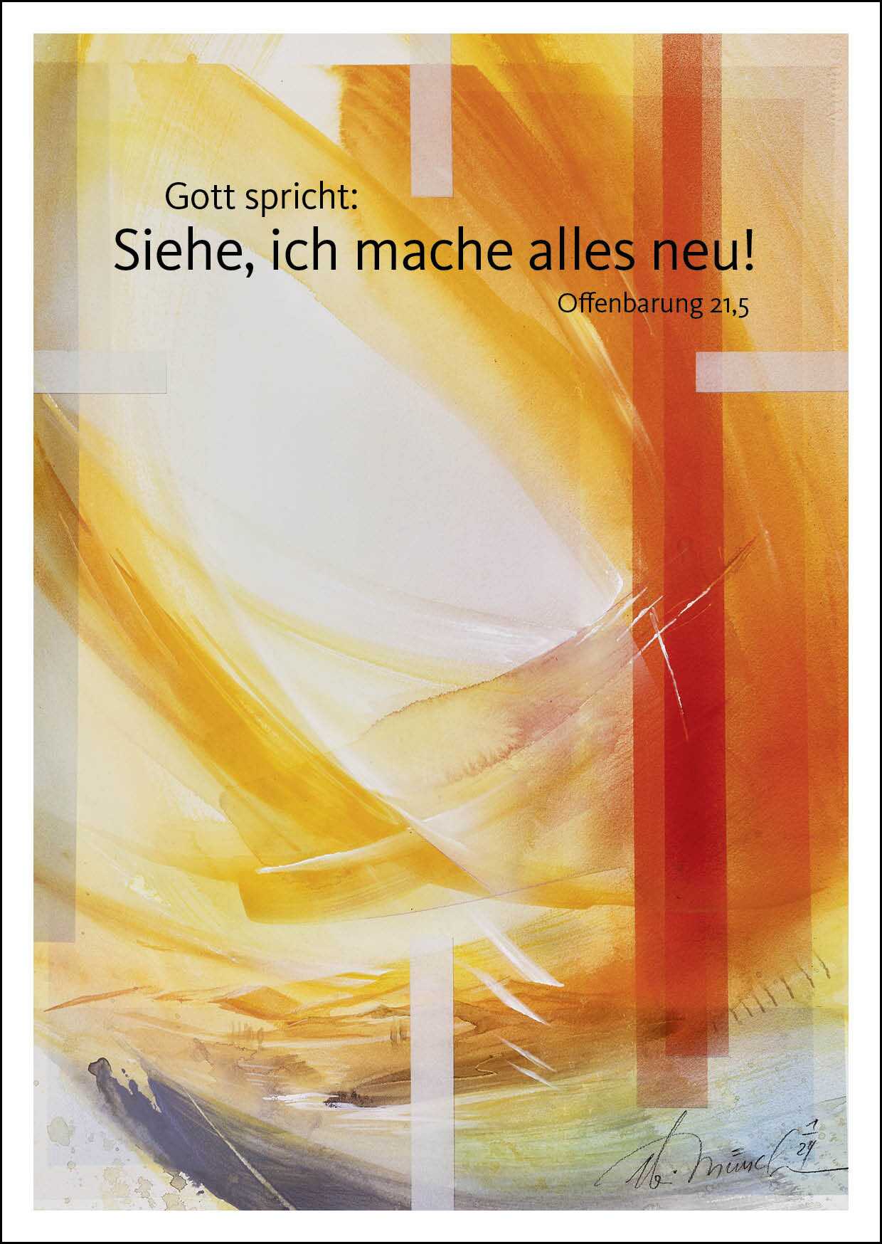 Postkarten - Postkarte 10 Ex. 'Siehe, ich mache alles neu!               Offenbarung 21,5'