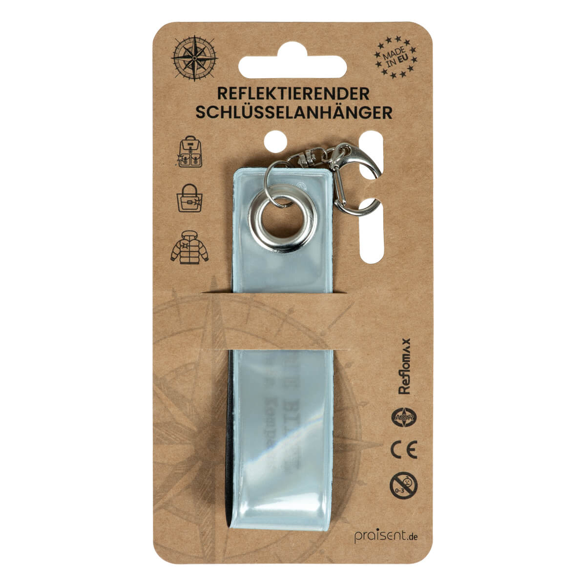 Schlüsselanhänger - Reflekt-Schlüsselanhänger "Kompass"