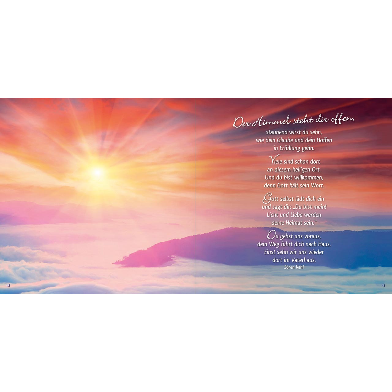 Geschenkbuch - Der Himmel steht dir offen - Strand Boot Wolken