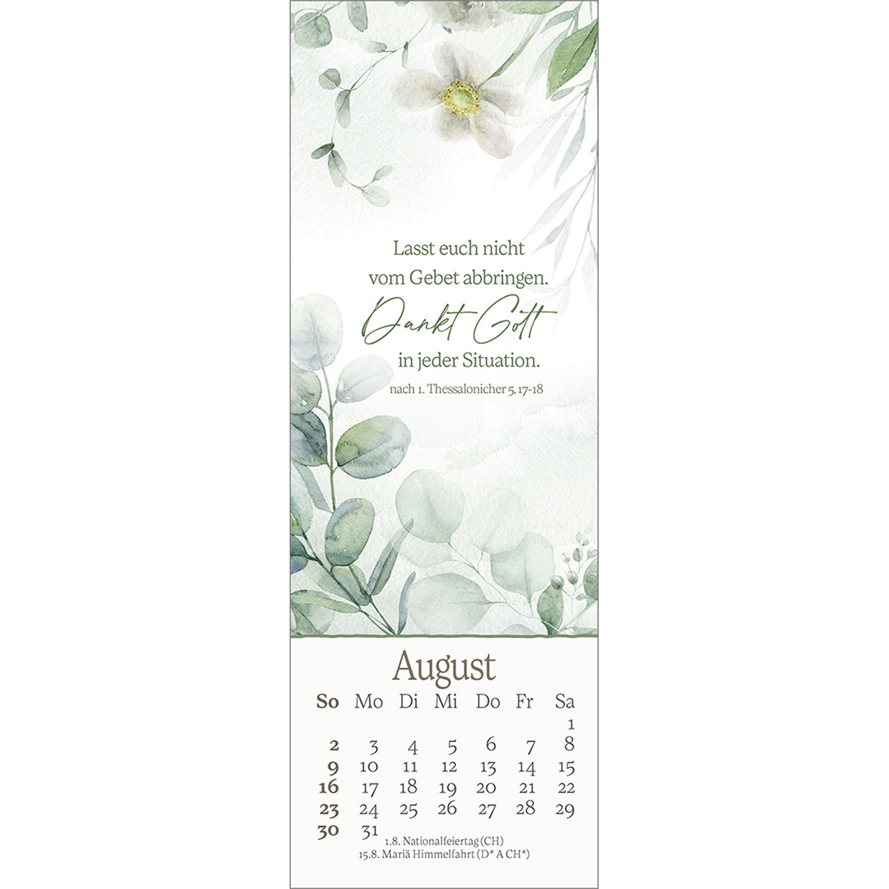 Lesezeichenkalender - Vor dich leg ich, was mich bewegt 2026