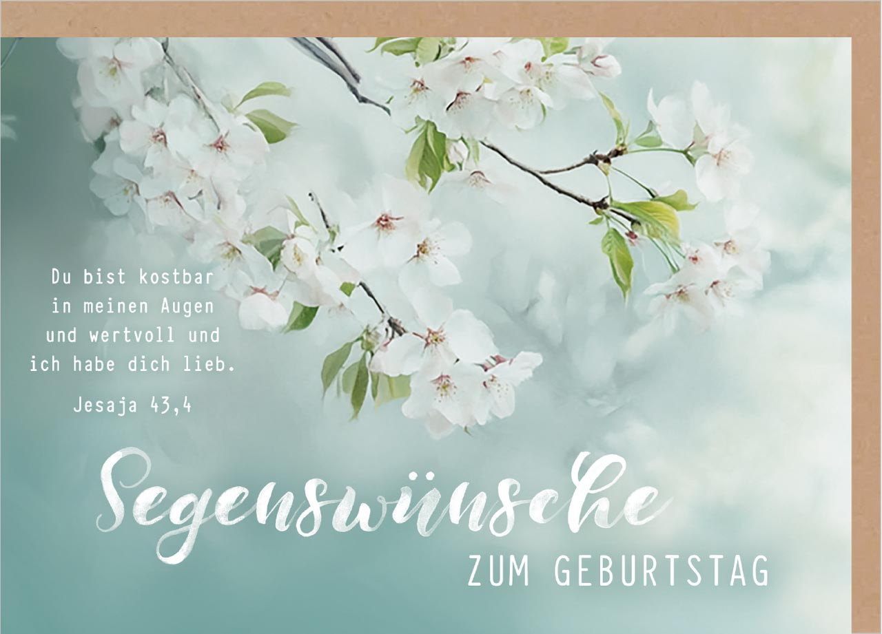 Faltkarte - Faltkarte 'Segenswünsche zum Geburtstag'