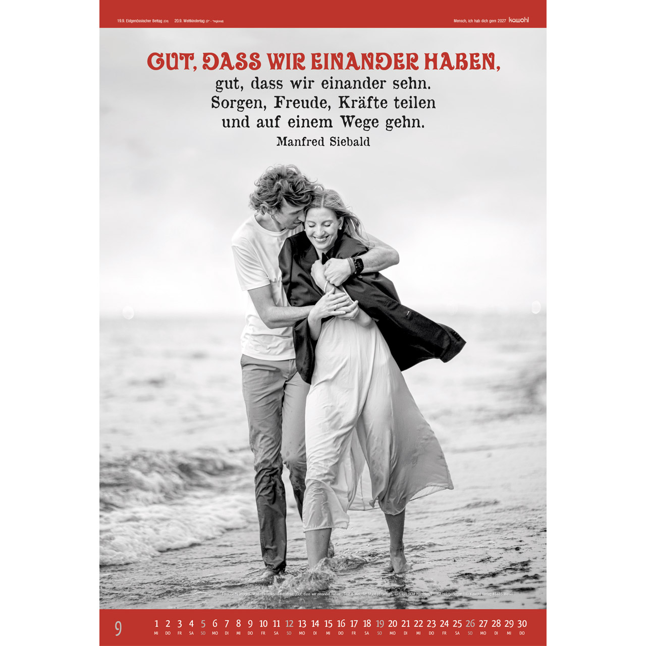 Wandkalender - Mensch ich hab dich gern 2027