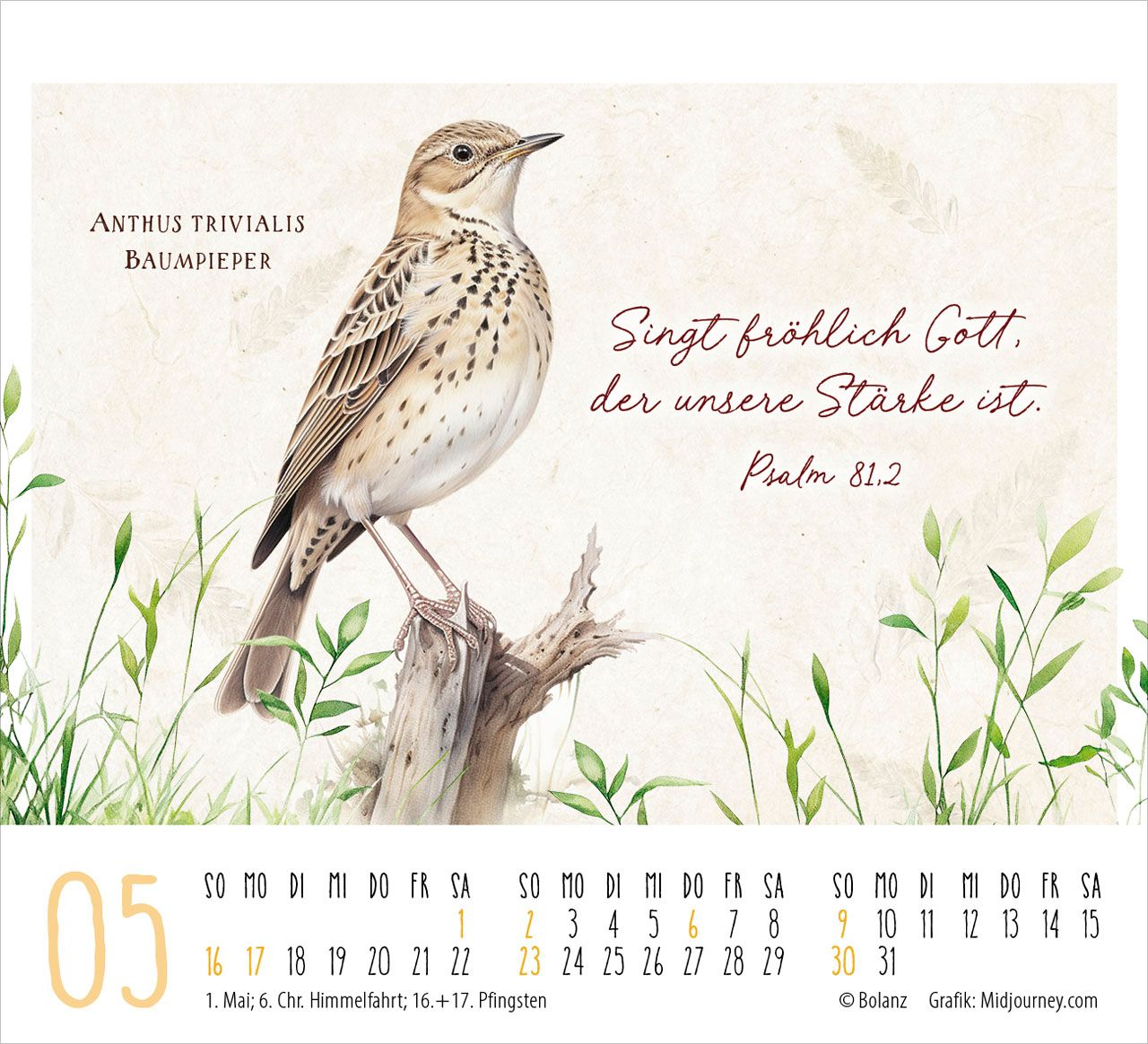 Aufstellkalender - Kunstwerke des Schöpfers 2027