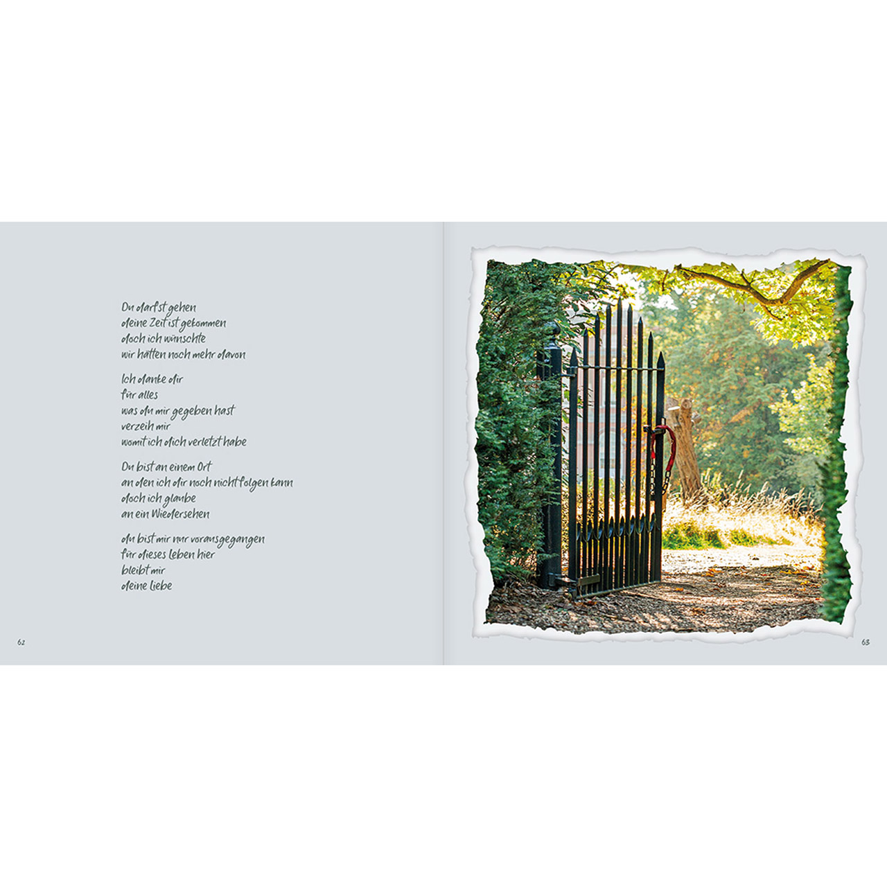 Geschenkbuch - Du bist mir nur vorausgegangen - Tor Weg