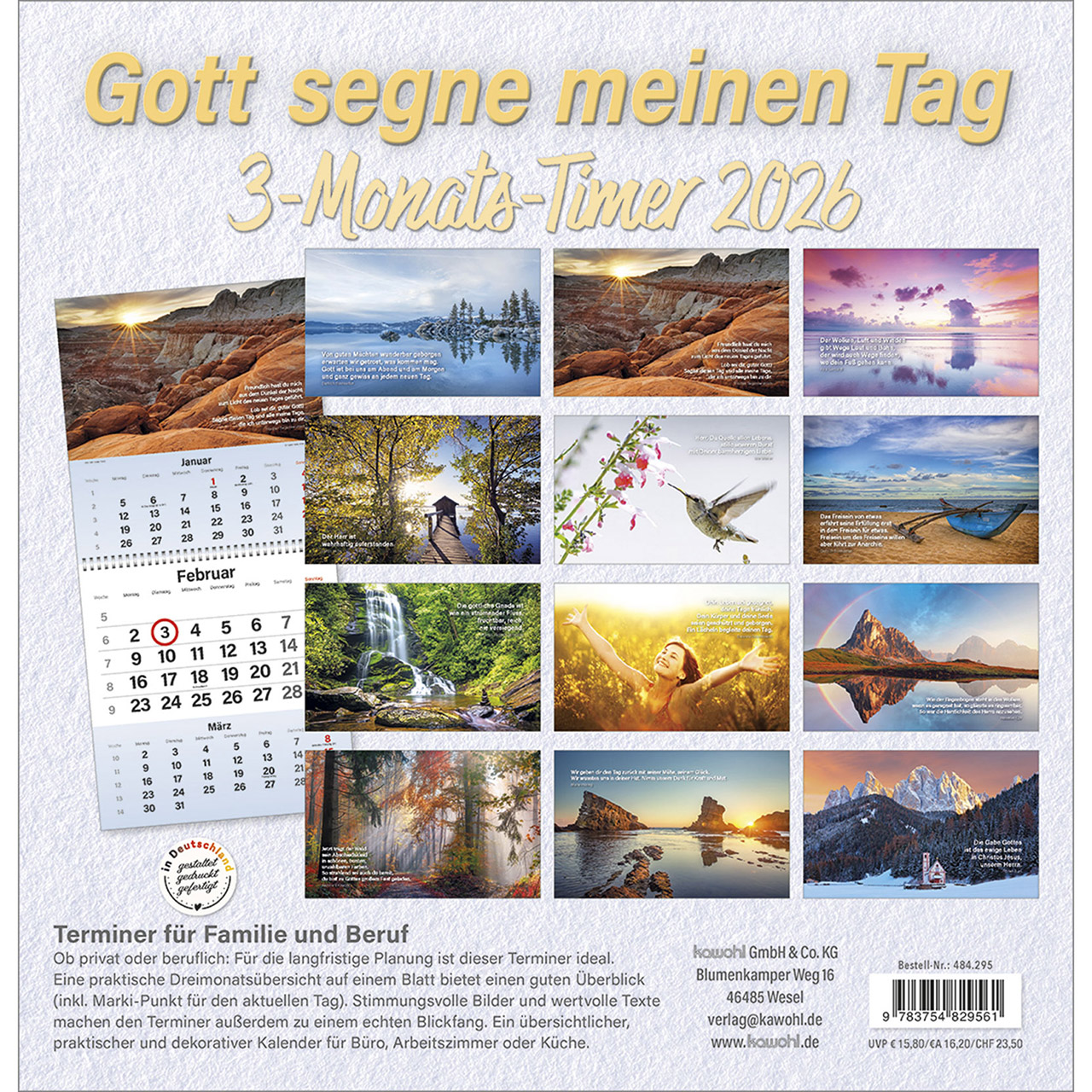 Terminkalender - Gott segne meinen Tag 2026