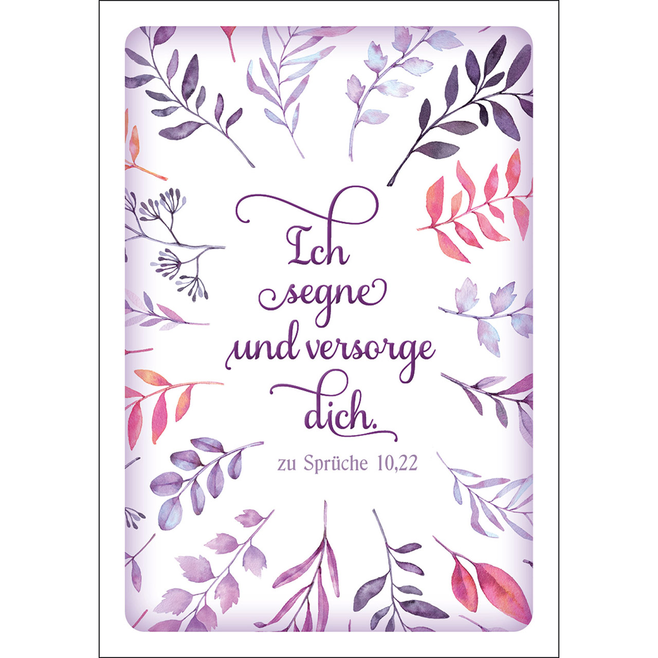 Karten-Box Papier - Ich bin hier, ganz nah bei dir! - Grafik Blätter Zweige