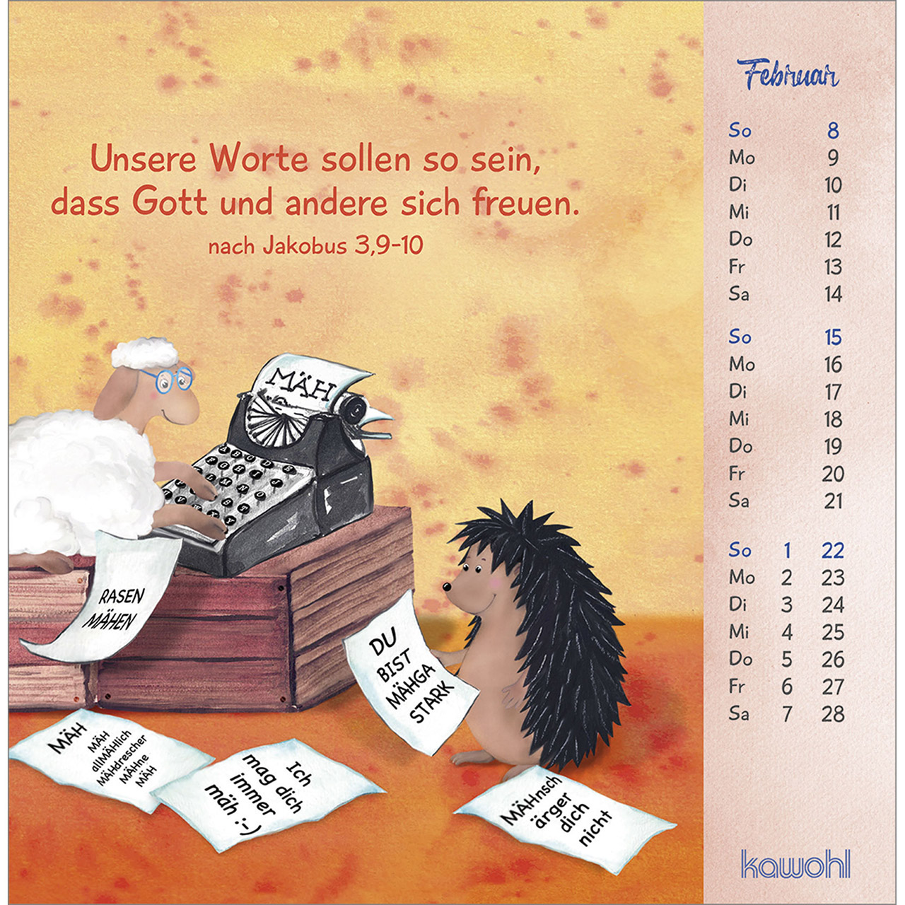 Postkartenkalender - Freu dich mit uns! 2026