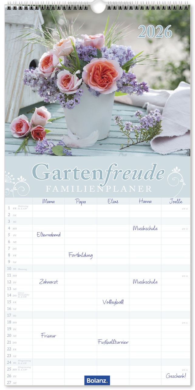Terminkalender - Gartenfreunde - Familienplaner 2026