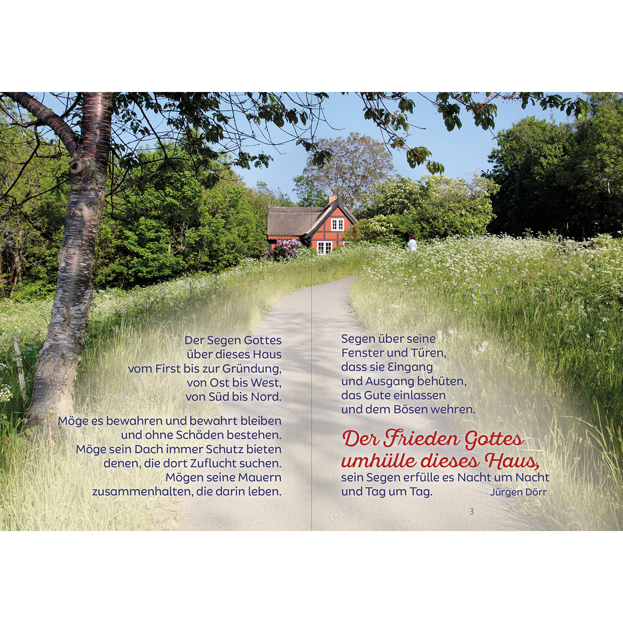 Grußheft - Ein Segen über dieses Haus - Haustür Kranz