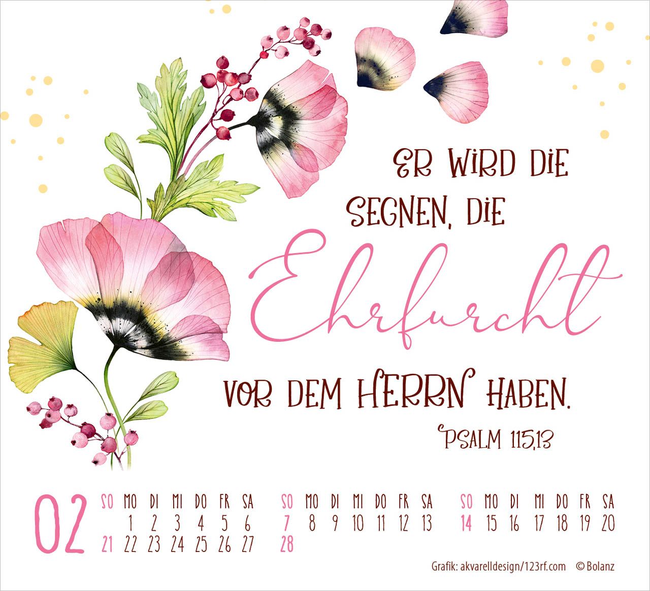 Aufstellkalender - Geschützt in seiner Hand 2027 Minikalender