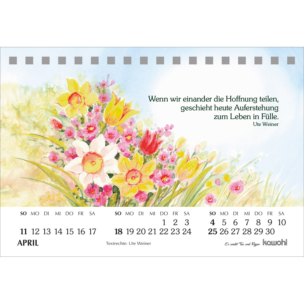 Aufstellkalender - Er sendet Tau und Regen 2027
