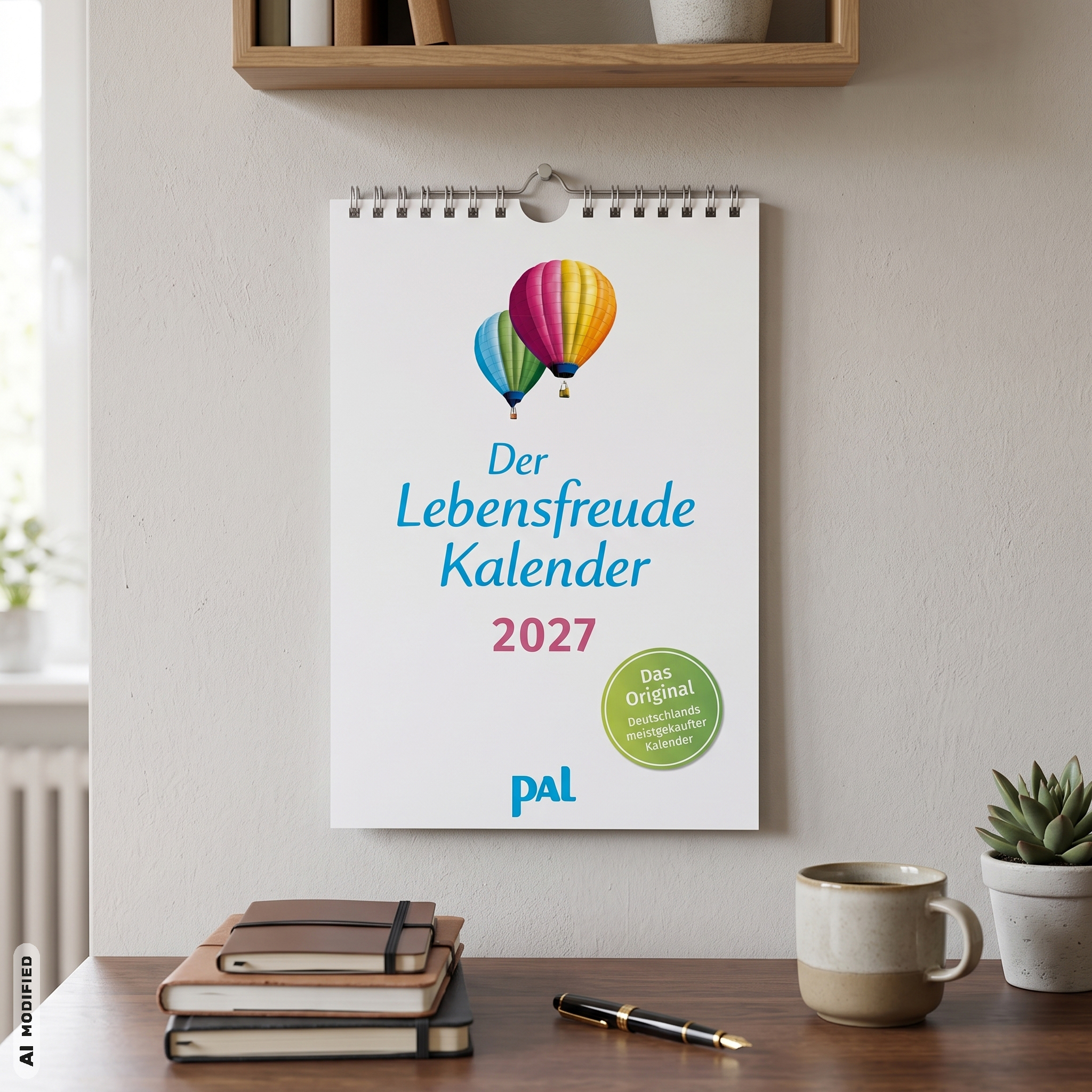 Wandkalender - Der Lebensfreude-Kalender 2027 - Heißluftballon