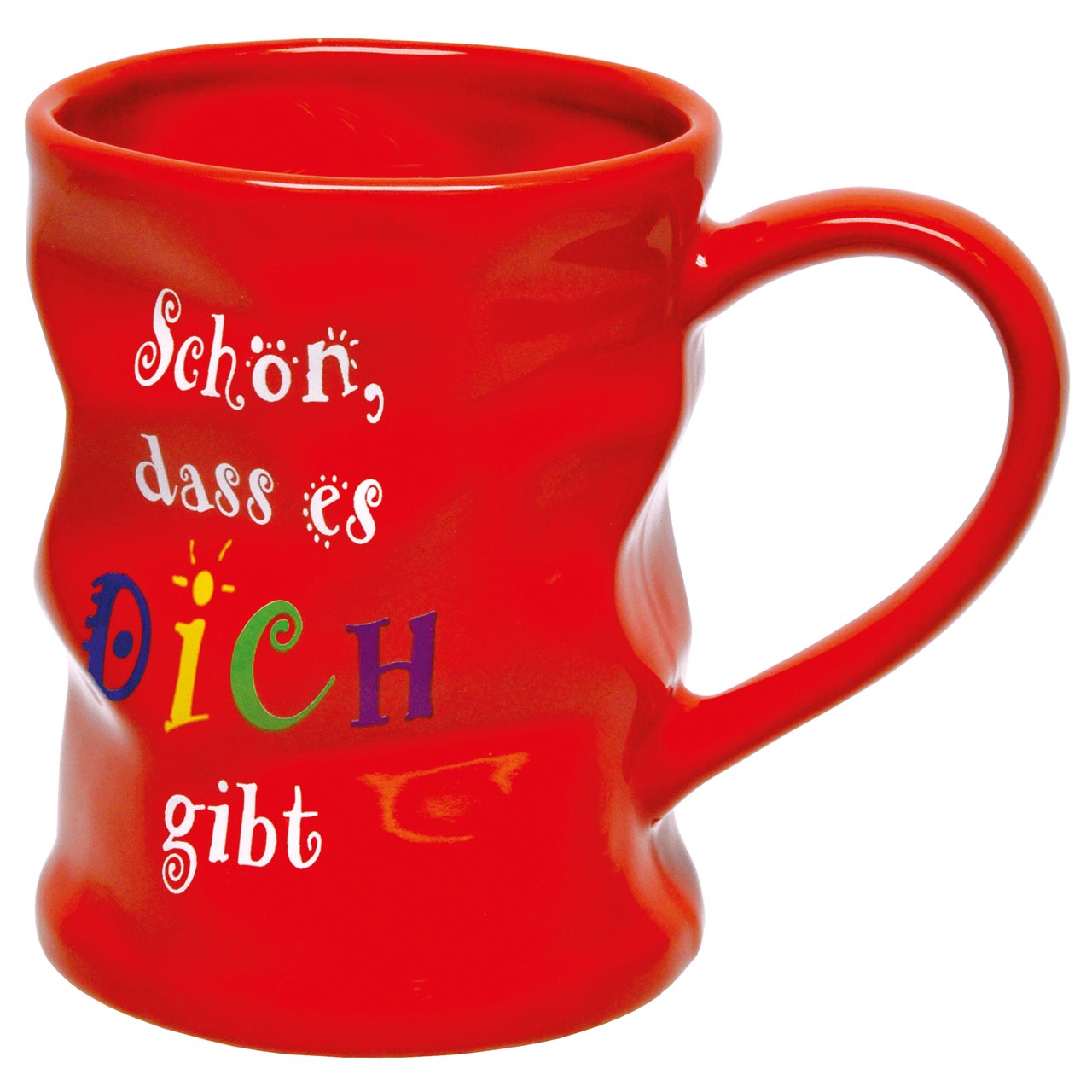 Tasse - Schön, dass es dich gibt - Tasse im Knautschlook