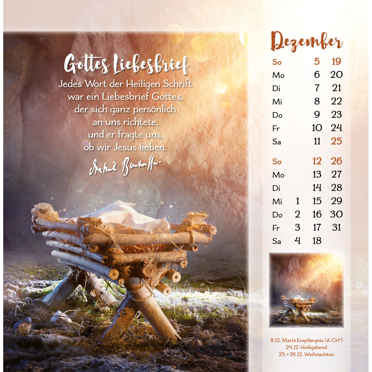 Postkartenkalender - Gott ist für dich 2027