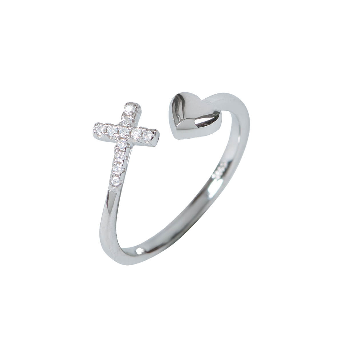 Ring - Ring mit Kreuz und Herz
