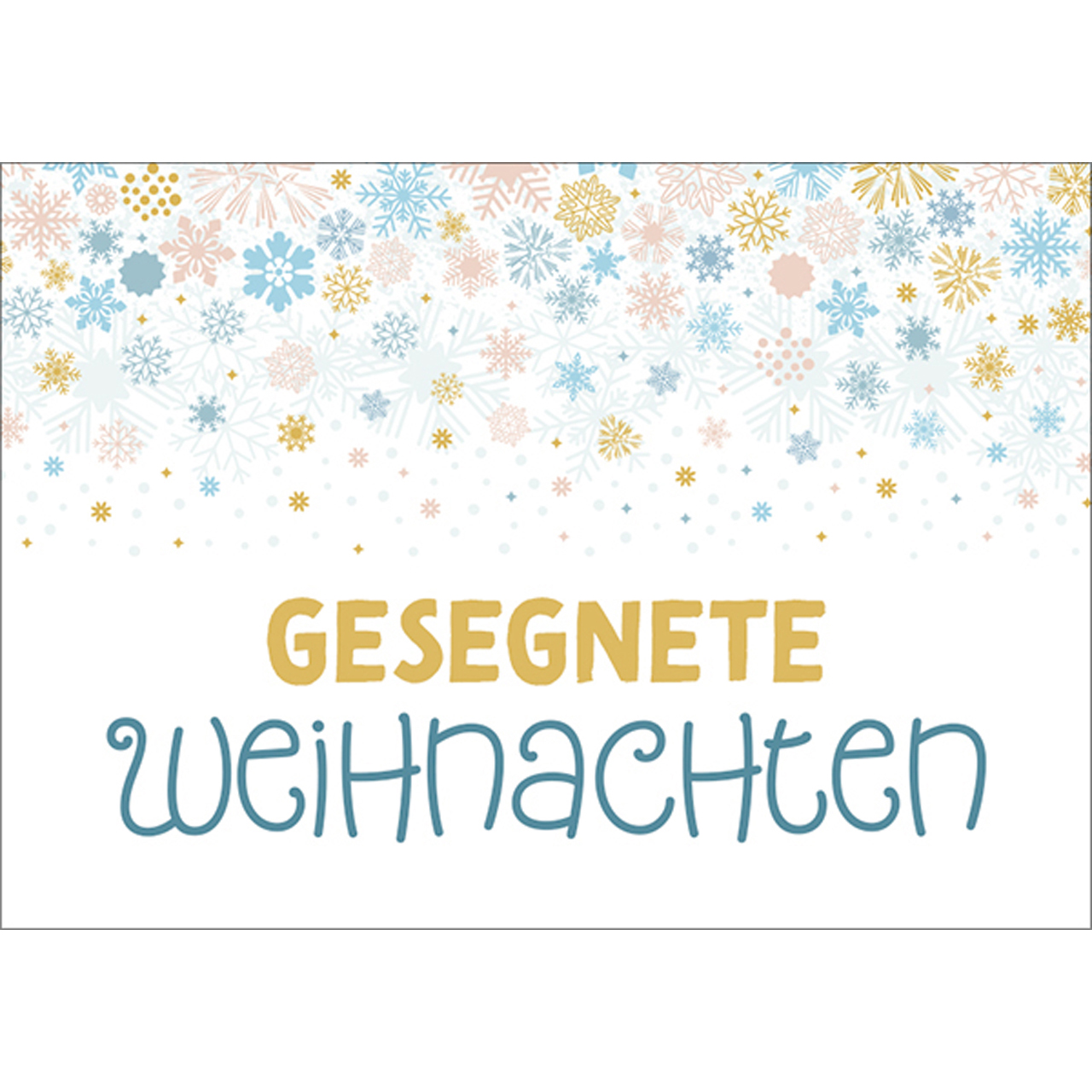 Karte - Minikarte 'Gesegnete Weihnachten' (Schnee)