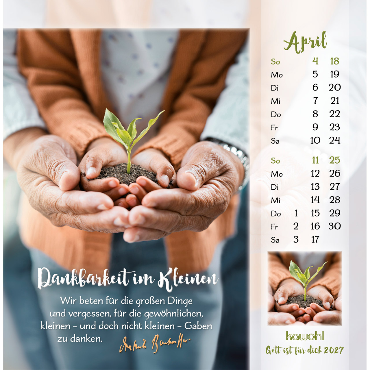 Postkartenkalender - Gott ist für dich 2027