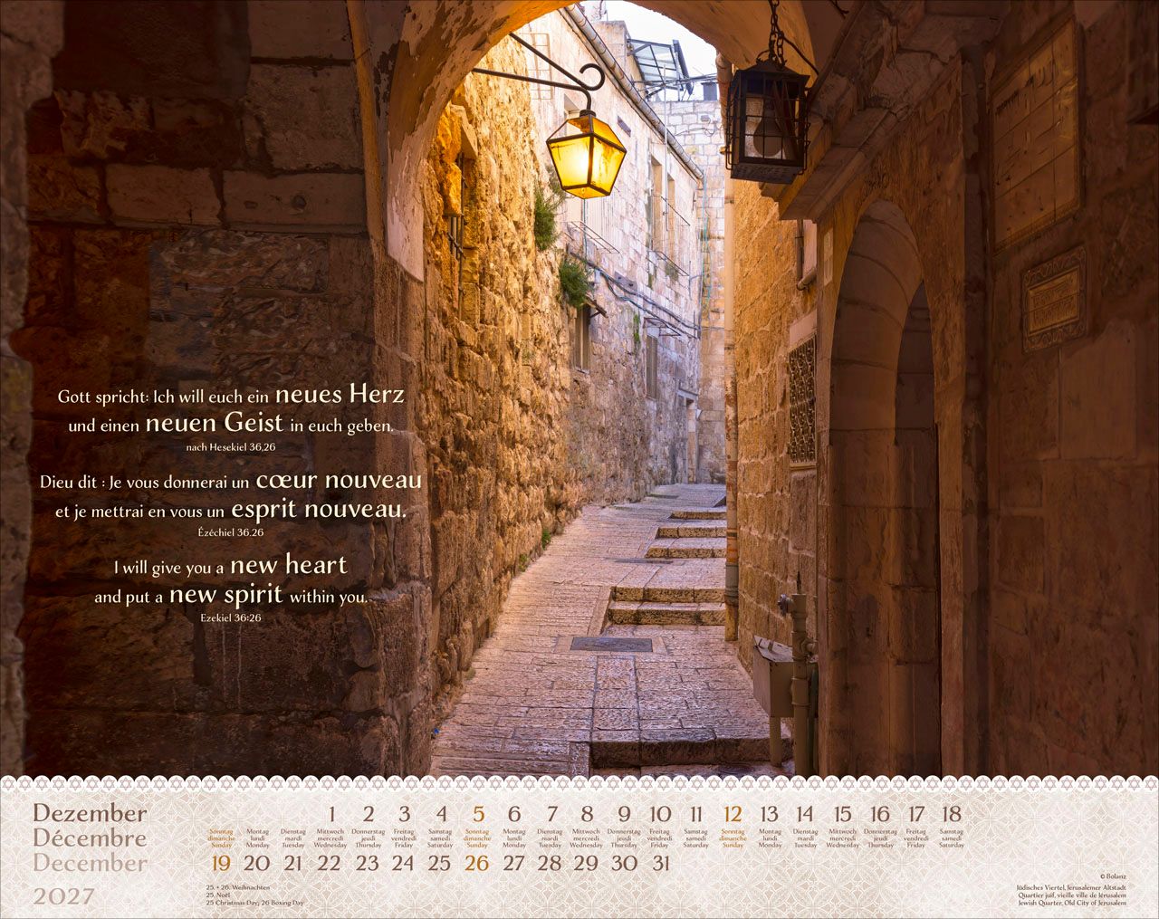 Wandkalender - Israel Shalom 2027 Wandkalender