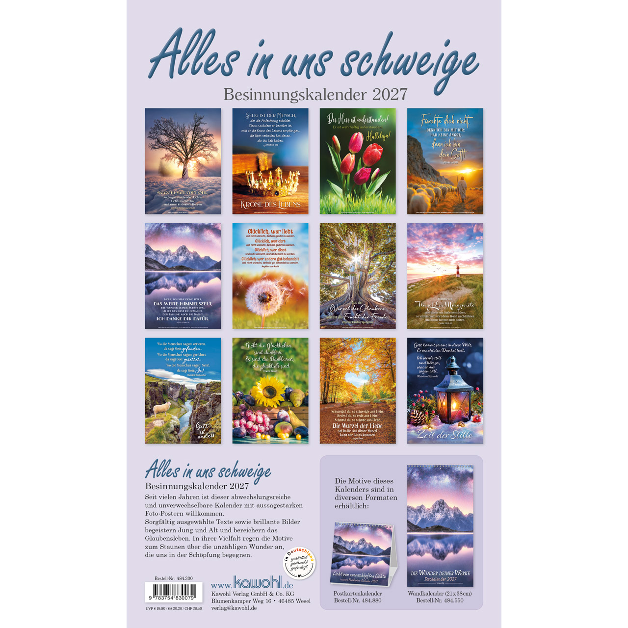 Posterkalender - Alles in uns schweige 2027