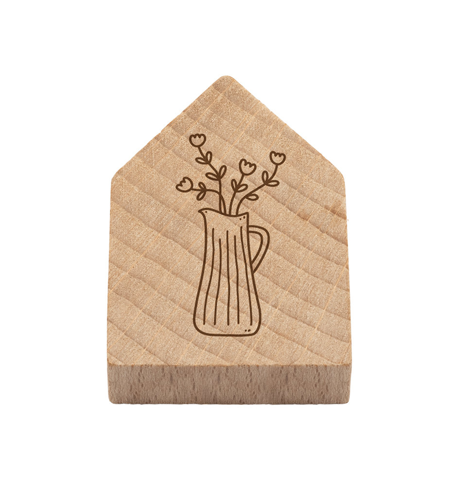 Holzhaus Magnet 'Blumenkanne'