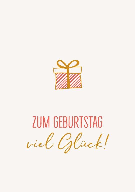 Postkarte 6 Ex. 'Zum Geburtstag viel Glück'