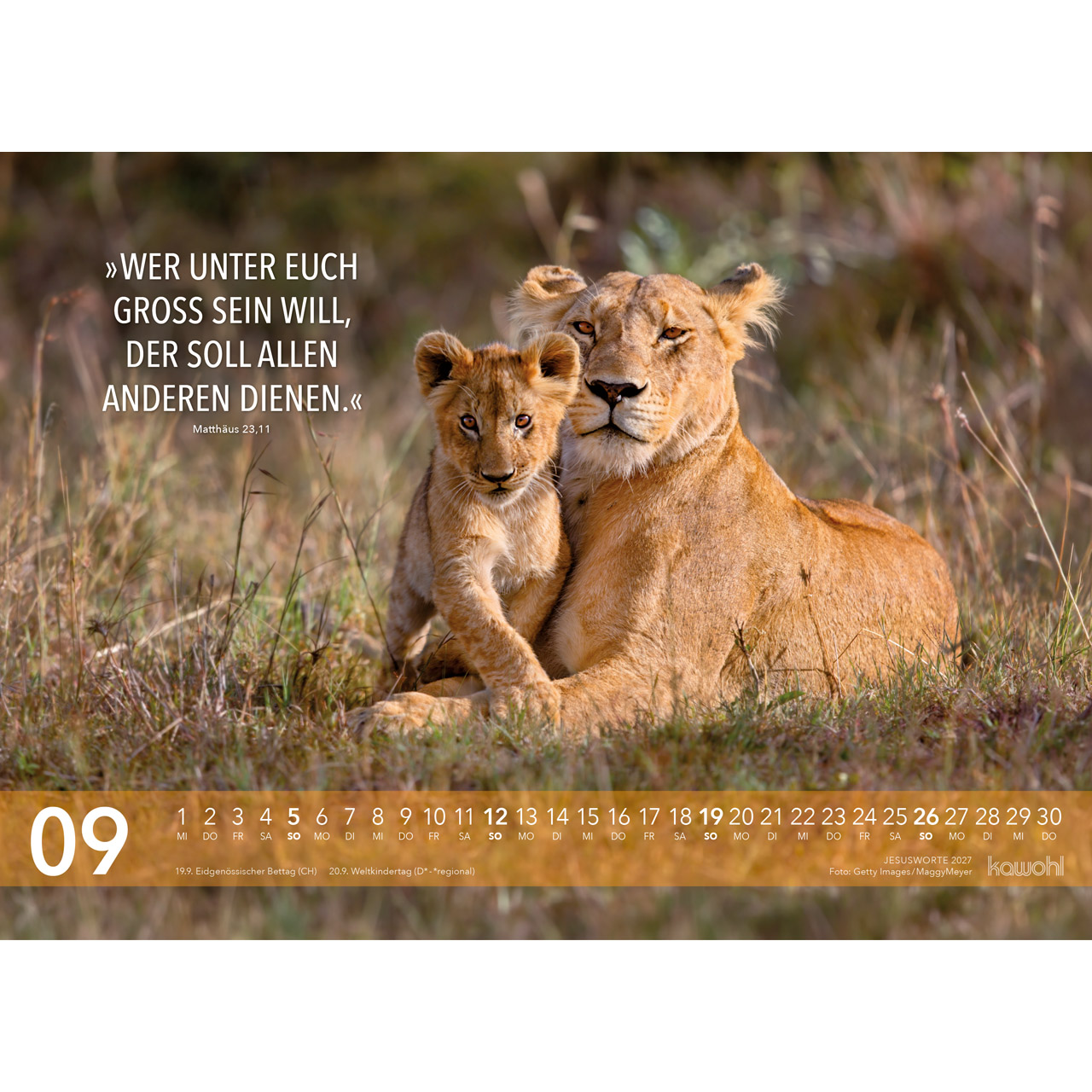 Wandkalender - Jesus Worte 2027