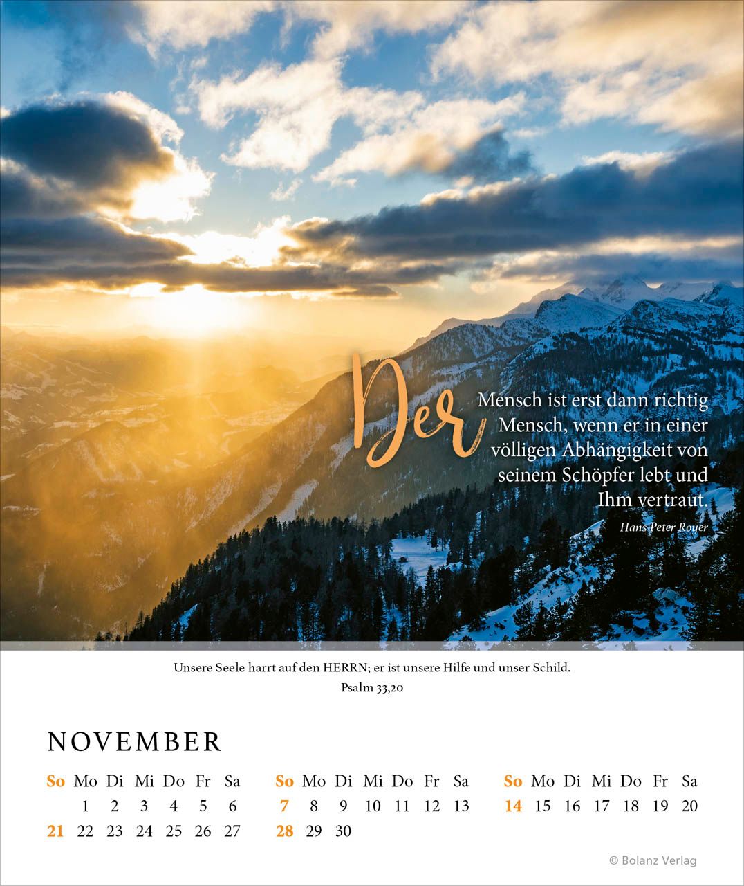 Tischkalender - Fels meiner Stärke 2027